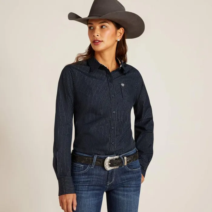 Women TShirts and Tops Ariat Kirby Stretch Shirt Salutesilver Lurex