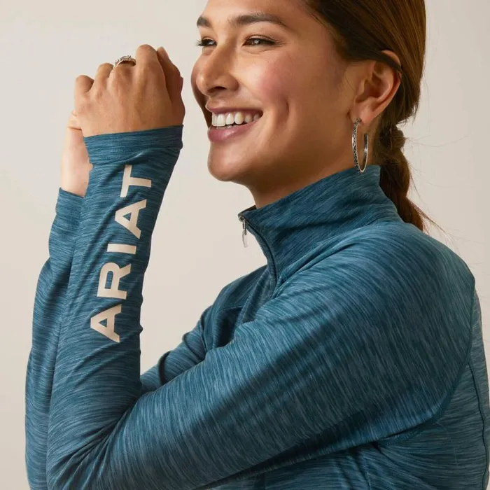 Women TShirts and Tops Ariat Laguna 14 Zip Top Reflecting Pond Women TShirts and Tops Ariat Laguna 14 Zip Top Reflecting Pond