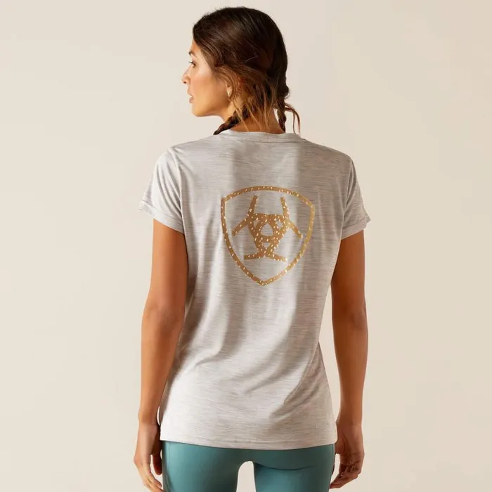 Women TShirts and Tops Ariat Laguna Logo Top Grey