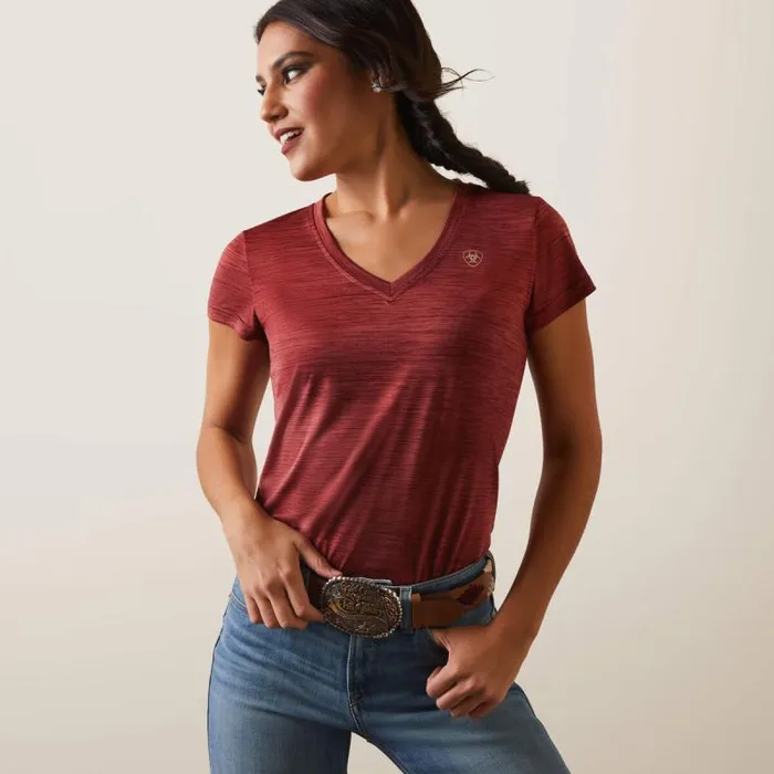 Women TShirts and Tops Ariat Laguna Patriot TShirt Pomegranate