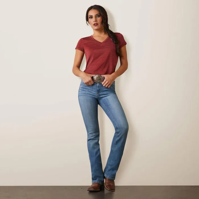 Women TShirts and Tops Ariat Laguna Patriot TShirt Pomegranate