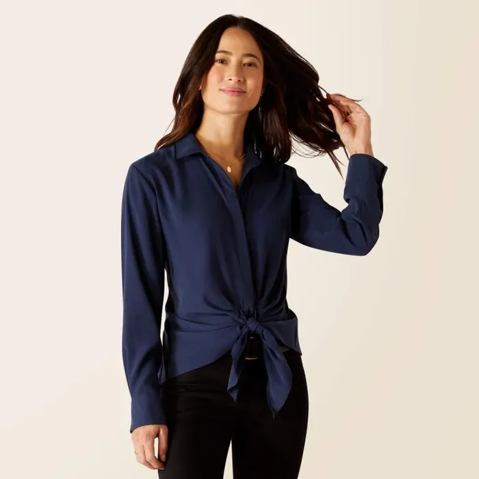 Women TShirts and Tops Ariat Larkspur Blouse Navy