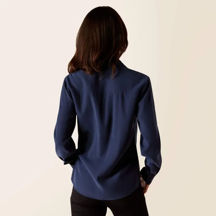 Women TShirts and Tops Ariat Larkspur Blouse Navy Women TShirts and Tops Ariat Larkspur Blouse Navy