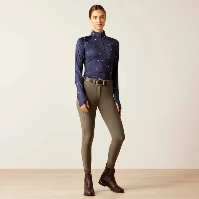 Women TShirts and Tops Ariat Lowell 20 14 Zip Baselayer Navy Ditsy Women TShirts and Tops Ariat Lowell 20 14 Zip Baselayer Navy Ditsy