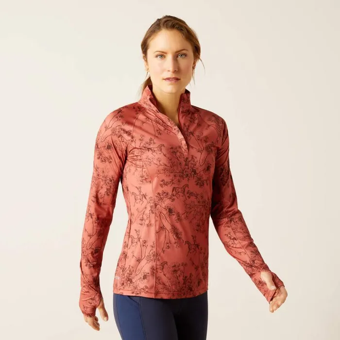 Women TShirts and Tops Ariat Lowell 20 14 Zip Baselayer Toile