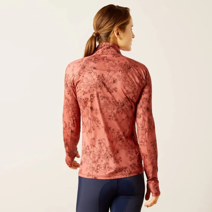Women TShirts and Tops Ariat Lowell 20 14 Zip Baselayer Toile Women TShirts and Tops Ariat Lowell 20 14 Zip Baselayer Toile