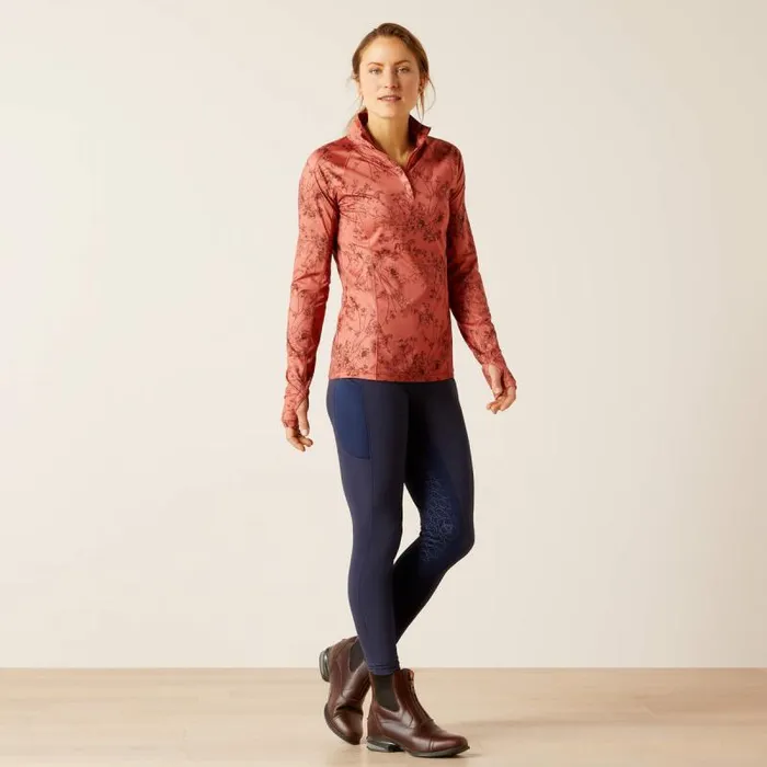 Women TShirts and Tops Ariat Lowell 20 14 Zip Baselayer Toile Women TShirts and Tops Ariat Lowell 20 14 Zip Baselayer Toile