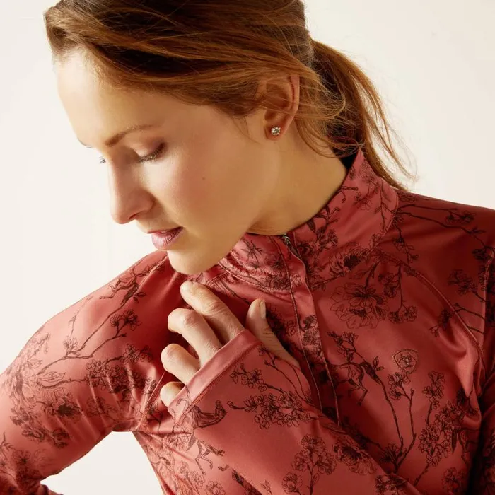 Women TShirts and Tops Ariat Lowell 20 14 Zip Baselayer Toile Women TShirts and Tops Ariat Lowell 20 14 Zip Baselayer Toile
