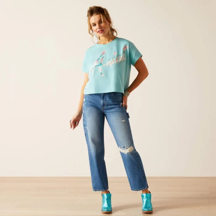 Women TShirts and Tops Ariat Mills TShirt Marine Blue Women TShirts and Tops Ariat Mills TShirt Marine Blue