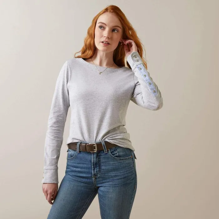 Women TShirts and Tops Ariat Olema Top Heather Gray