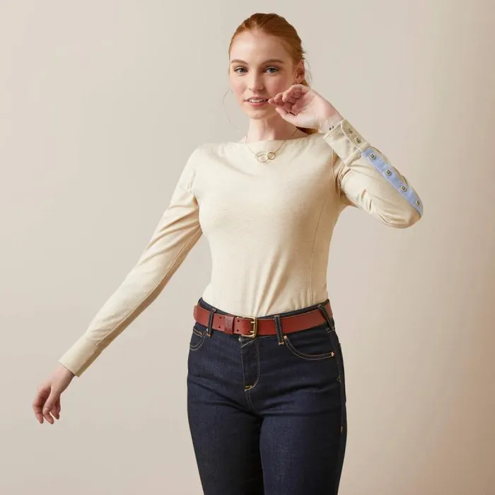 Women TShirts and Tops Ariat Olema Top Oatmeal Heather