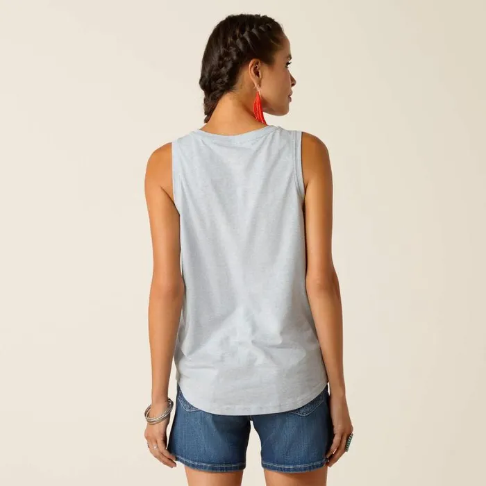 Women TShirts and Tops Ariat Pride Tank Chambray Blue Women TShirts and Tops Ariat Pride Tank Chambray Blue