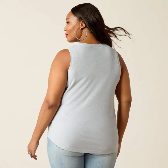 Women TShirts and Tops Ariat Pride Tank Chambray Blue Women TShirts and Tops Ariat Pride Tank Chambray Blue