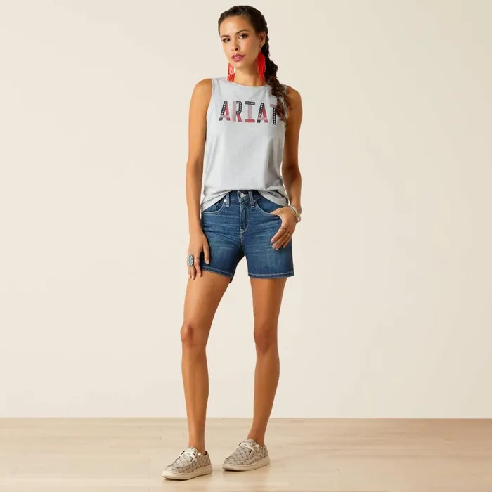 Women TShirts and Tops Ariat Pride Tank Chambray Blue Women TShirts and Tops Ariat Pride Tank Chambray Blue