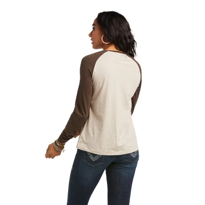 Women TShirts and Tops Ariat REAL Ariat Graphic Tee Oatmeal Heather