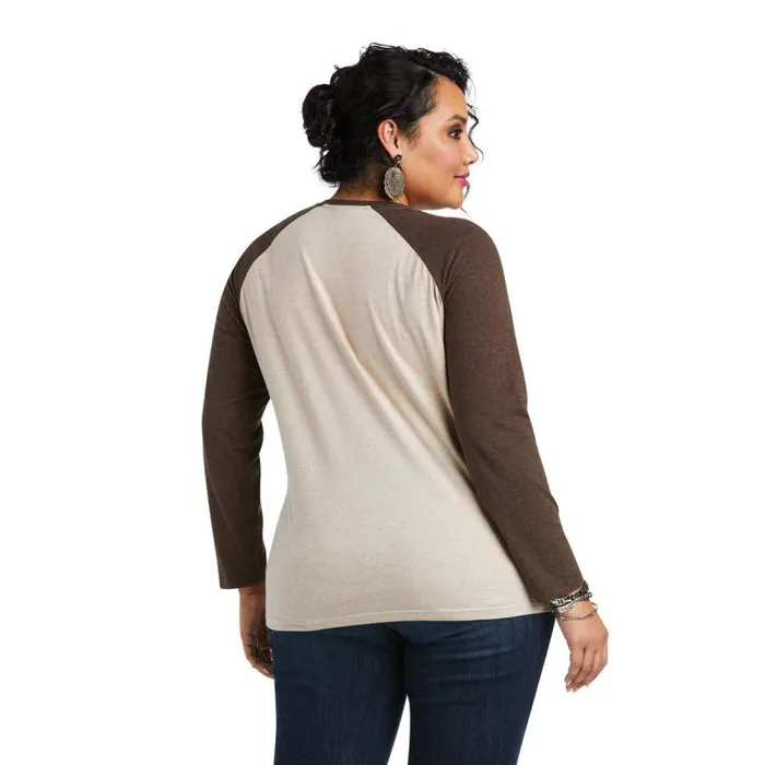 Women TShirts and Tops Ariat REAL Ariat Graphic Tee Oatmeal Heather
