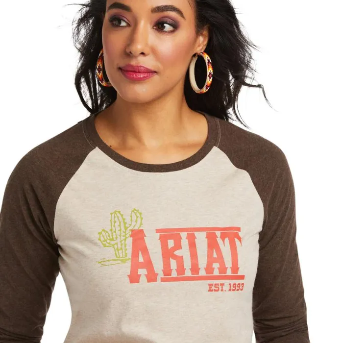 Women TShirts and Tops Ariat REAL Ariat Graphic Tee Oatmeal Heather