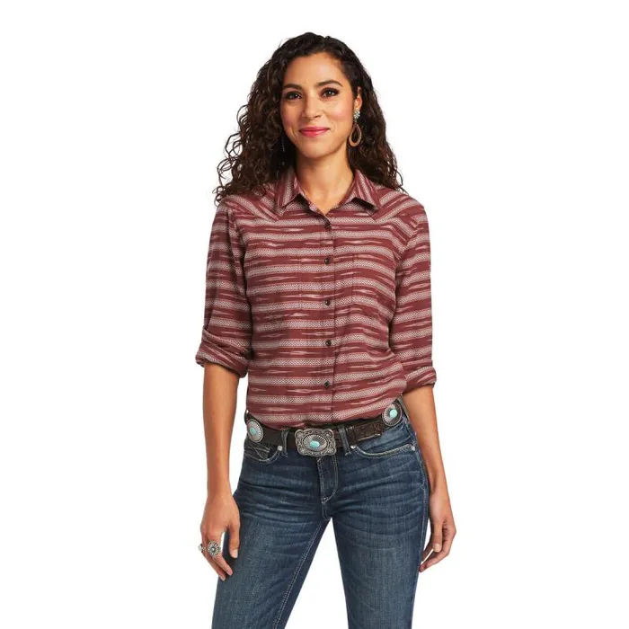 Women TShirts and Tops Ariat REAL Billie Jean Shirt Ikat Jacquard
