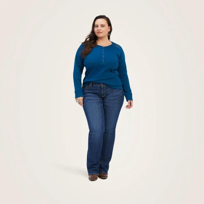 Women TShirts and Tops Ariat REAL Henley Shirt Hydra Women TShirts and Tops Ariat REAL Henley Shirt Hydra