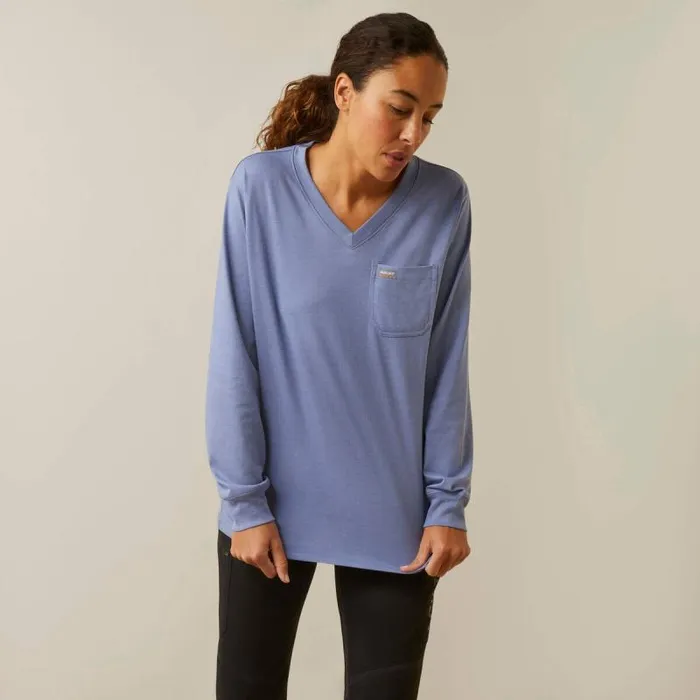 Women TShirts and Tops Ariat Rebar Cotton Strong Diamond Colony Blue Heather Women TShirts and Tops Ariat Rebar Cotton Strong Diamond Colony Blue Heather