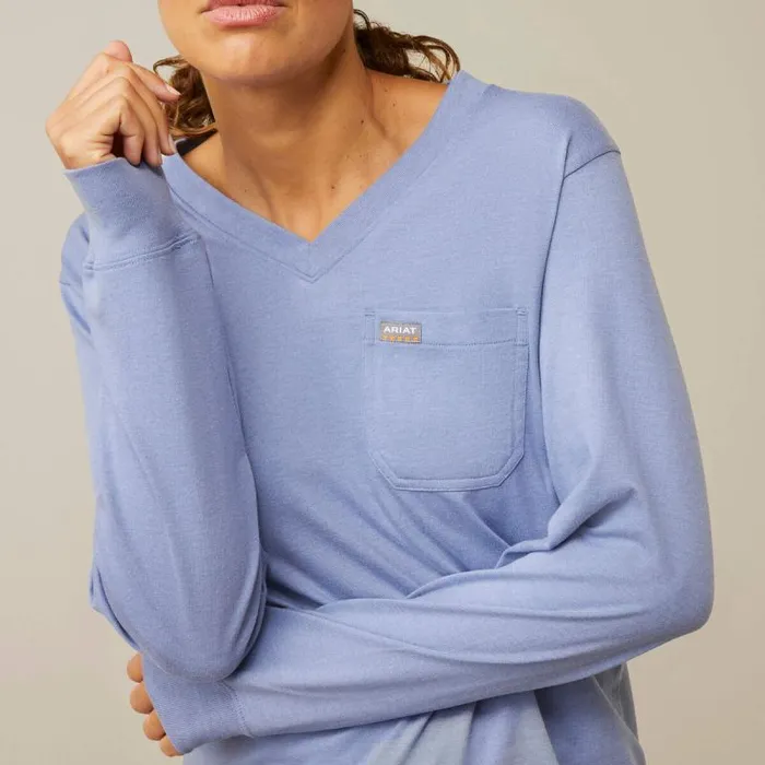 Women TShirts and Tops Ariat Rebar Cotton Strong Diamond Colony Blue Heather Women TShirts and Tops Ariat Rebar Cotton Strong Diamond Colony Blue Heather