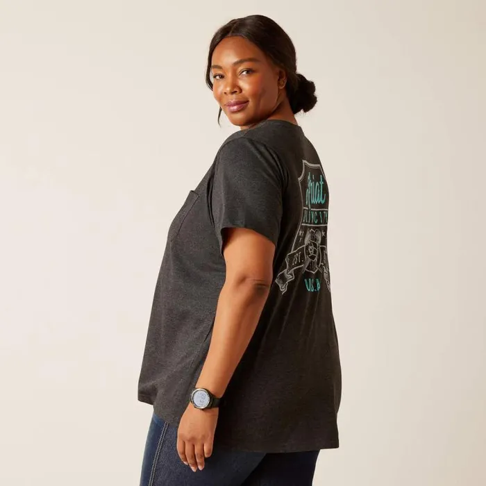 Women TShirts and Tops Ariat Rebar Cotton Strong HQ Charcoal Heather Women TShirts and Tops Ariat Rebar Cotton Strong HQ Charcoal Heather