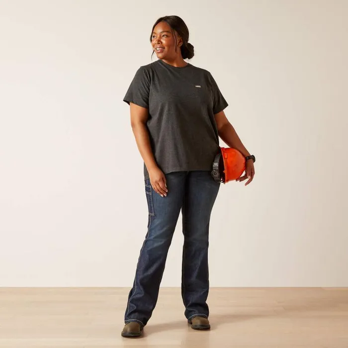 Women TShirts and Tops Ariat Rebar Cotton Strong HQ Charcoal Heather Women TShirts and Tops Ariat Rebar Cotton Strong HQ Charcoal Heather