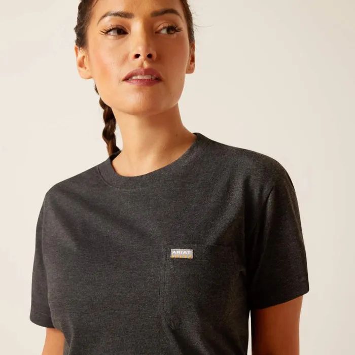 Women TShirts and Tops Ariat Rebar Cotton Strong HQ Charcoal Heather Women TShirts and Tops Ariat Rebar Cotton Strong HQ Charcoal Heather