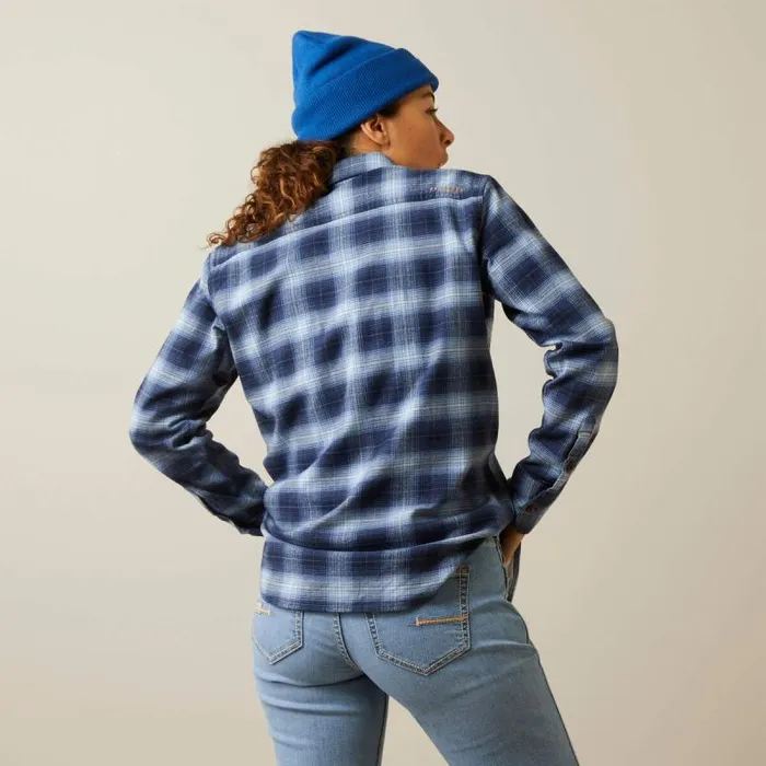 Women TShirts and Tops Ariat Rebar Flannel DuraStretch Work Shirt Allure Plaid
