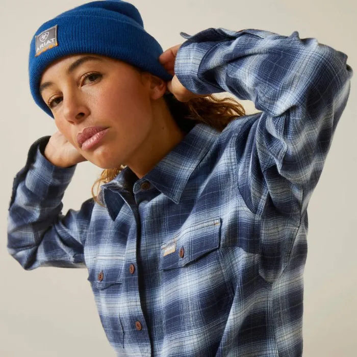 Women TShirts and Tops Ariat Rebar Flannel DuraStretch Work Shirt Allure Plaid