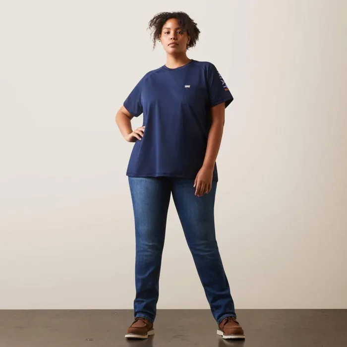Women TShirts and Tops Ariat Rebar Heat Fighter TShirt Navy Dusk Women TShirts and Tops Ariat Rebar Heat Fighter TShirt Navy Dusk