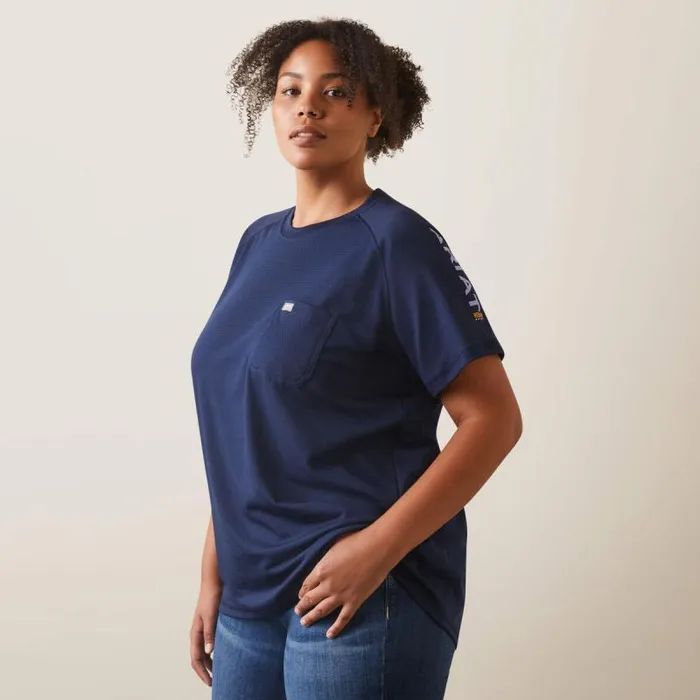 Women TShirts and Tops Ariat Rebar Heat Fighter TShirt Navy Dusk Women TShirts and Tops Ariat Rebar Heat Fighter TShirt Navy Dusk