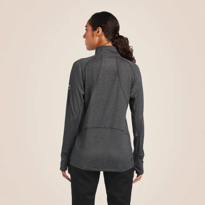 Women TShirts and Tops Ariat Rebar Polartec Elite Zip Baselayer Charcoal Heather