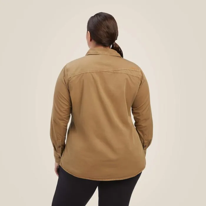 Women TShirts and Tops Ariat Rebar Washed Twill Work Shirt Khaki Women TShirts and Tops Ariat Rebar Washed Twill Work Shirt Khaki