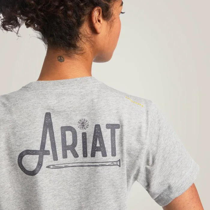 Women TShirts and Tops Ariat Rebar Workman Graphic Ariat Logo TShirt Heather Grey Women TShirts and Tops Ariat Rebar Workman Graphic Ariat Logo TShirt Heather Grey
