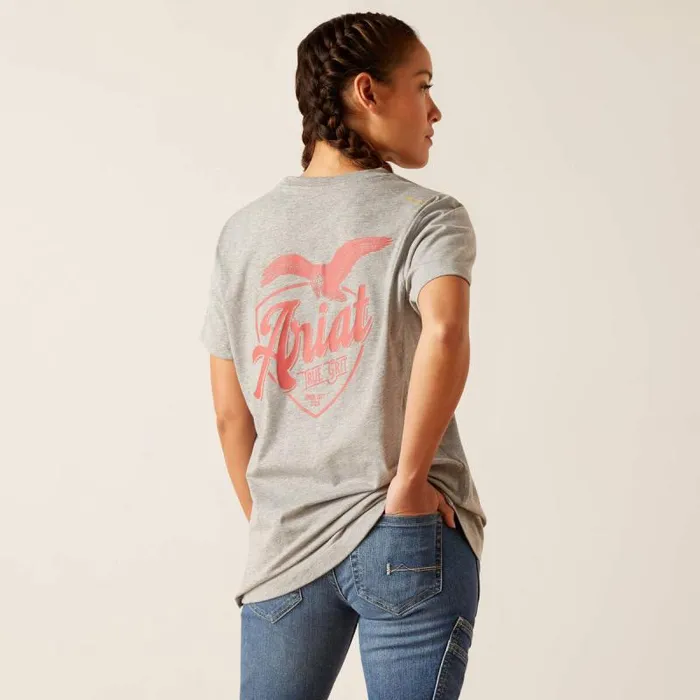 Women TShirts and Tops Ariat Rebar Workman True Grit TShirt Heather Grey