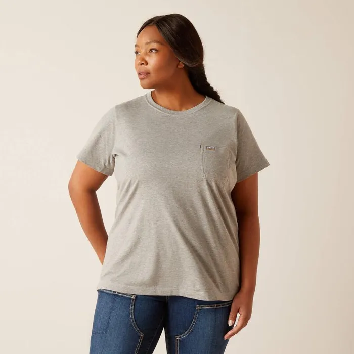 Women TShirts and Tops Ariat Rebar Workman True Grit TShirt Heather Grey Women TShirts and Tops Ariat Rebar Workman True Grit TShirt Heather Grey