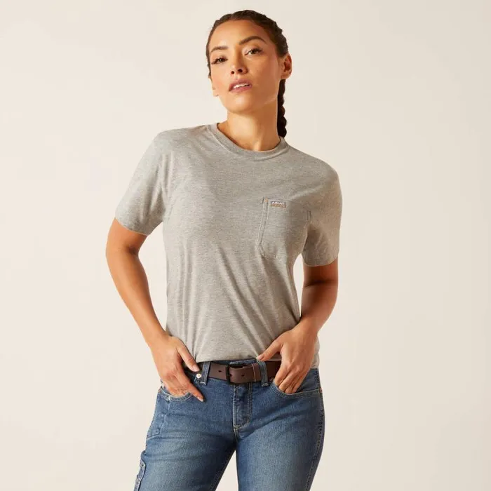 Women TShirts and Tops Ariat Rebar Workman True Grit TShirt Heather Grey Women TShirts and Tops Ariat Rebar Workman True Grit TShirt Heather Grey