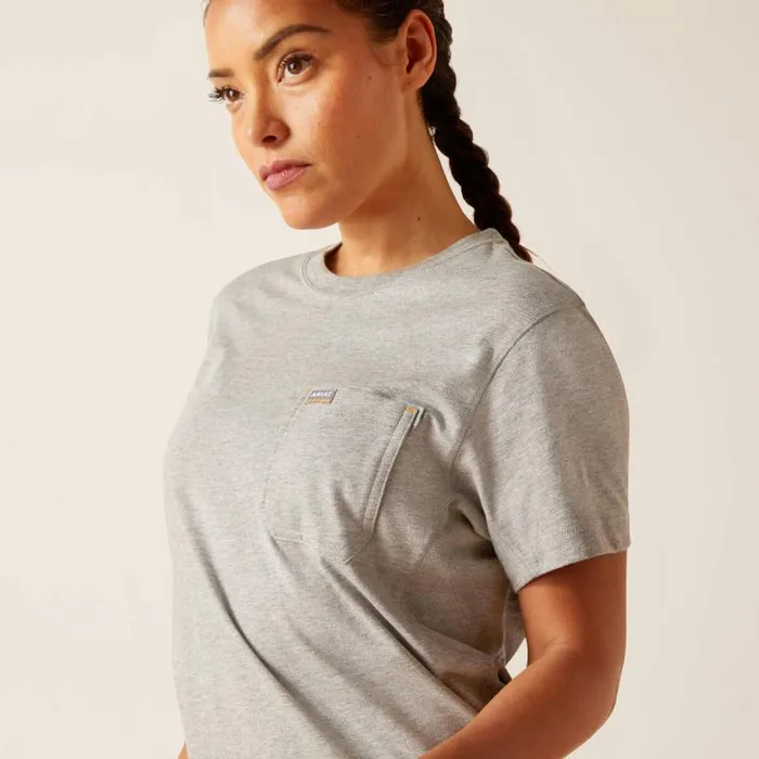 Women TShirts and Tops Ariat Rebar Workman True Grit TShirt Heather Grey Women TShirts and Tops Ariat Rebar Workman True Grit TShirt Heather Grey