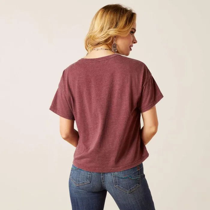 Women TShirts and Tops Ariat Rock N Roll TShirt Tawny Port Women TShirts and Tops Ariat Rock N Roll TShirt Tawny Port