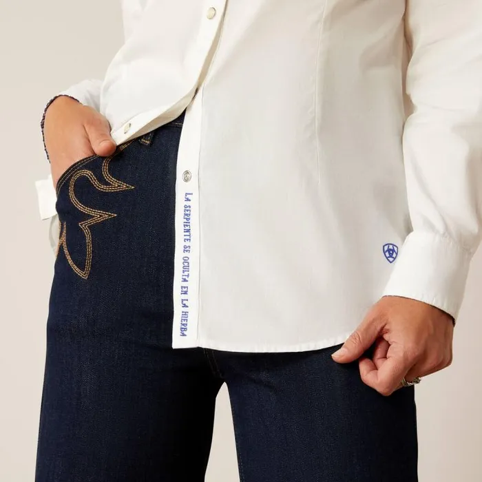 Women TShirts and Tops Ariat Sendero Senorita Shirt Blanc Women TShirts and Tops Ariat Sendero Senorita Shirt Blanc
