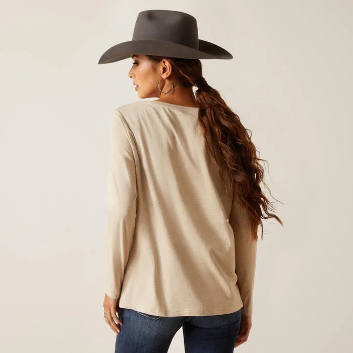 Women TShirts and Tops Ariat Serape Shield Tee Oatmeal Women TShirts and Tops Ariat Serape Shield Tee Oatmeal
