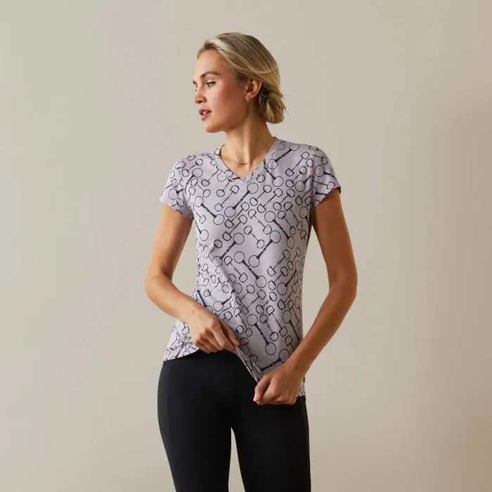 Women TShirts and Tops Ariat Snaffle TShirt Lavender Heather