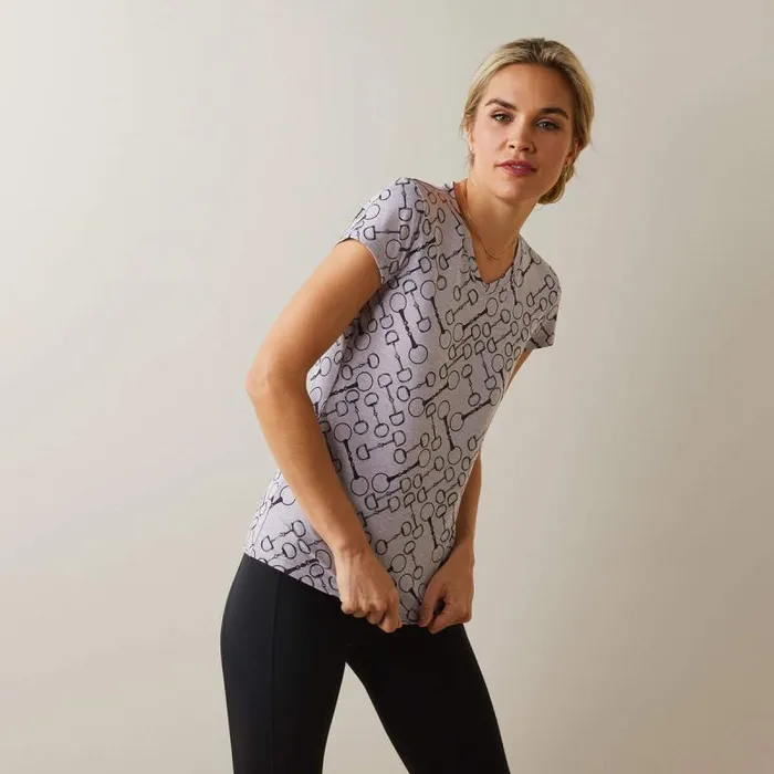 Women TShirts and Tops Ariat Snaffle TShirt Lavender Heather Women TShirts and Tops Ariat Snaffle TShirt Lavender Heather