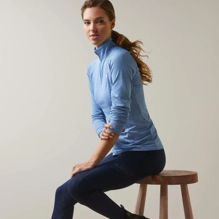 Women TShirts and Tops Ariat Sunstopper 20 14 Zip Baselayer Ashleigh Blue Women TShirts and Tops Ariat Sunstopper 20 14 Zip Baselayer Ashleigh Blue