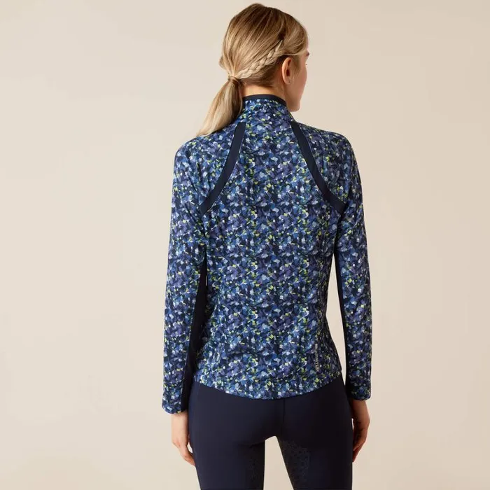 Women TShirts and Tops Ariat Sunstopper 30 14 Zip Baselayer Blue Scribble Women TShirts and Tops Ariat Sunstopper 30 14 Zip Baselayer Blue Scribble