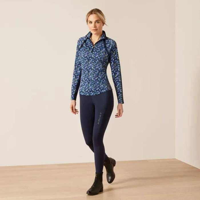 Women TShirts and Tops Ariat Sunstopper 30 14 Zip Baselayer Blue Scribble Women TShirts and Tops Ariat Sunstopper 30 14 Zip Baselayer Blue Scribble