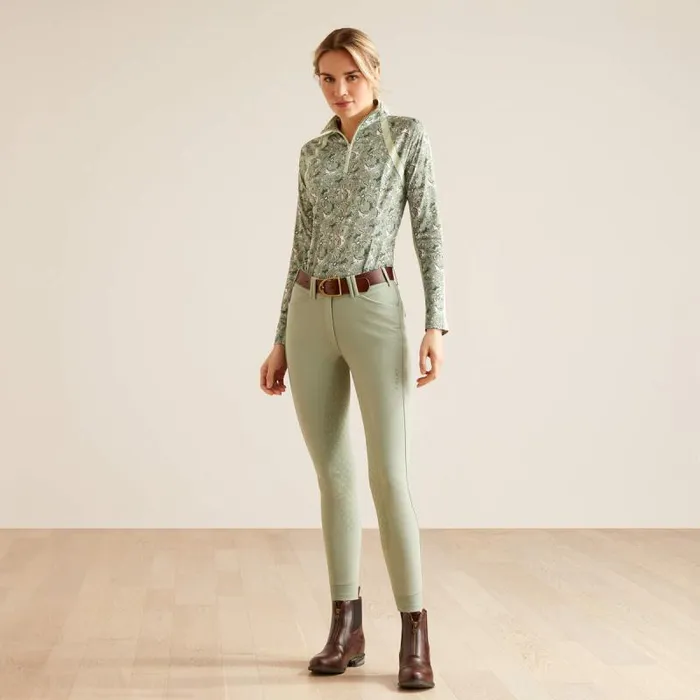 Women TShirts and Tops Ariat Sunstopper 30 14 Zip Baselayer Green Baroque Women TShirts and Tops Ariat Sunstopper 30 14 Zip Baselayer Green Baroque