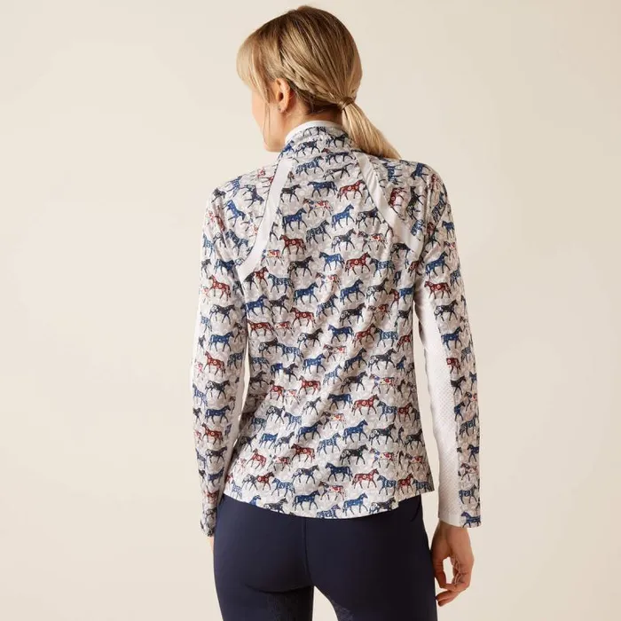 Women TShirts and Tops Ariat Sunstopper 30 14 Zip Baselayer Painted Ponies Women TShirts and Tops Ariat Sunstopper 30 14 Zip Baselayer Painted Ponies