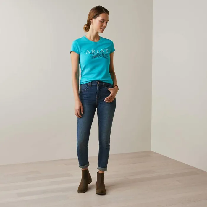 Women TShirts and Tops Ariat Toile Dogs TShirt Viridian Green Women TShirts and Tops Ariat Toile Dogs TShirt Viridian Green